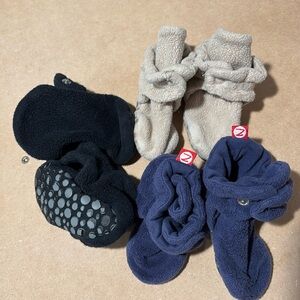 3 pairs Zutano 12 mo baby booties